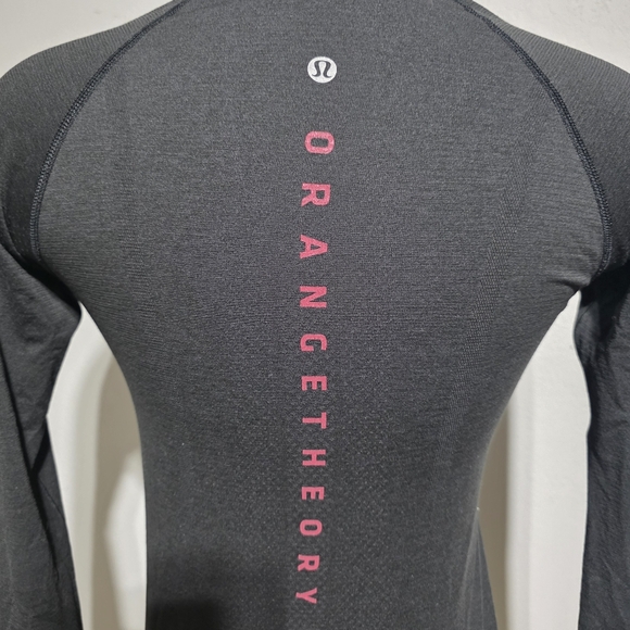 LULULEMON ORANGE THEORY COLLAB SWIFTLY LONG SLEEVE BLACK SZ 4 - Picture 6 of 6